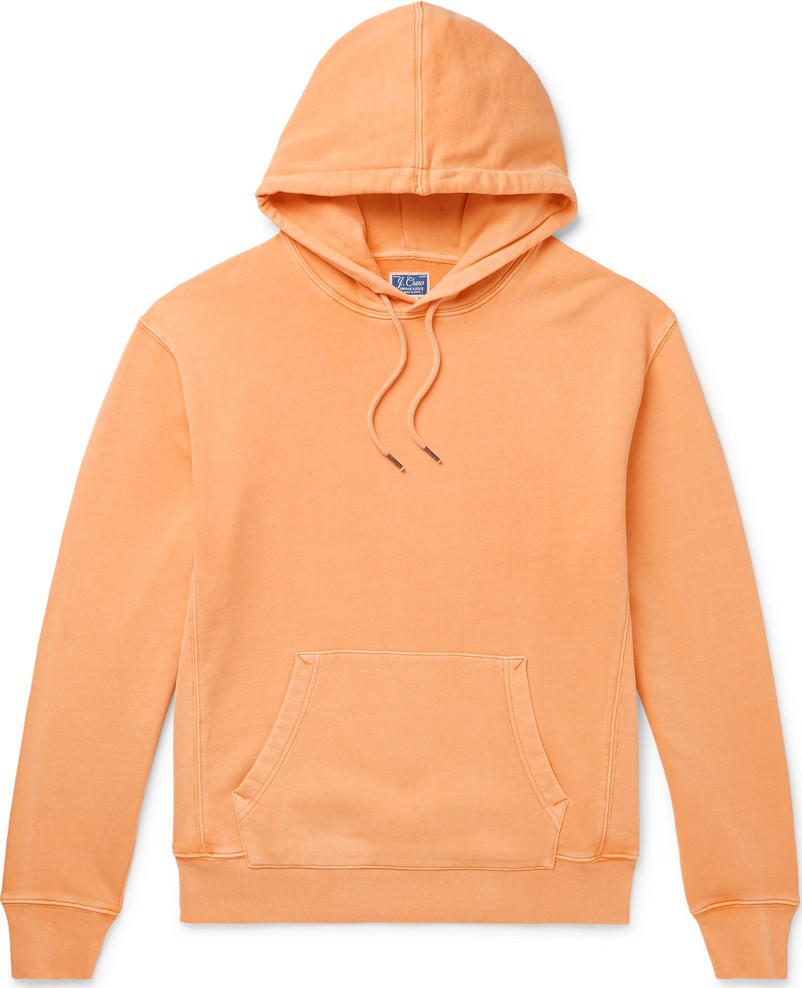 J.Crew Garment-Dyed Loopback Cotton-Jersey Hoodie
