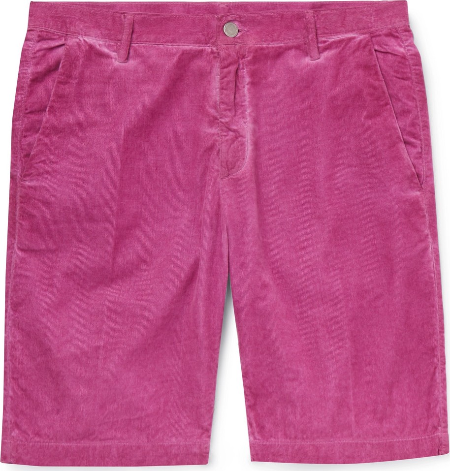 Massimo Alba Slim-Fit Watercolour-Dyed Cotton-Corduroy Shorts