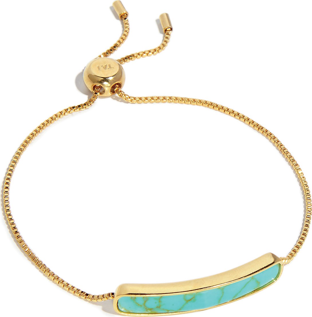 Tai Synthetic Turquoise ID Tennis Bracelet