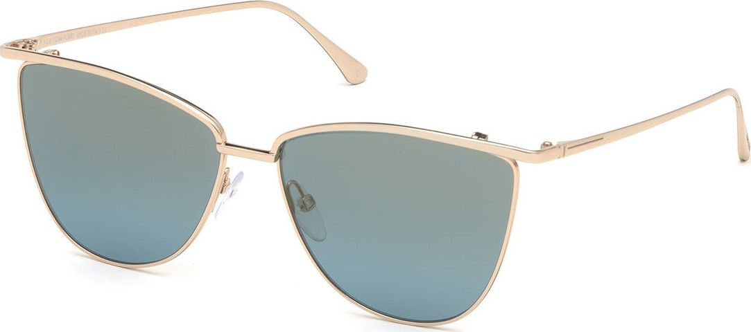 TOM FORD Mirrored Cat-Eye Metal Sunglasses