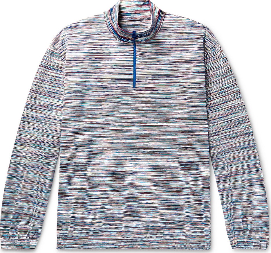 Missoni Space-Dyed Cotton Half-Zip Sweater