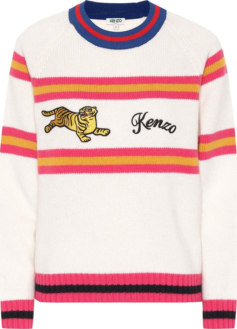 KENZO Embroidered wool-blend sweater
