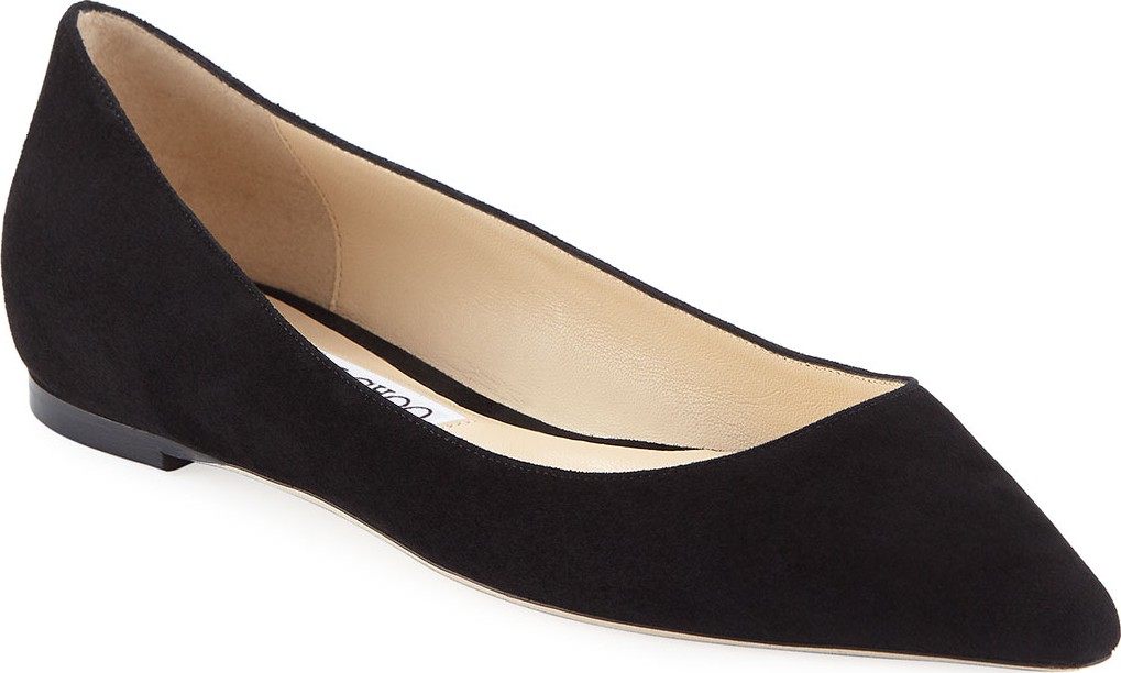 Jimmy Choo Romy Suede Ballet Skimmer Flats