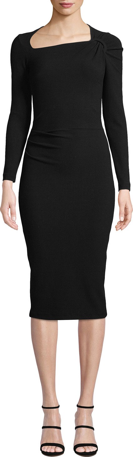 La Petite Robe di Chiara Boni Hena Asymmetric-Neck Body-Con Dress