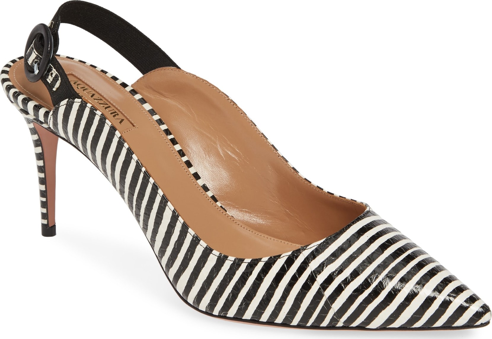 Aquazzura Yale Stripe Slingback Pump