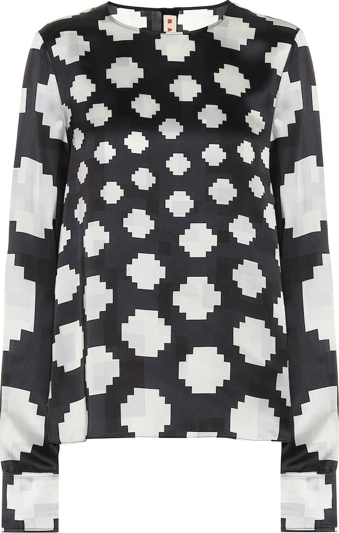 Marni Printed satin top