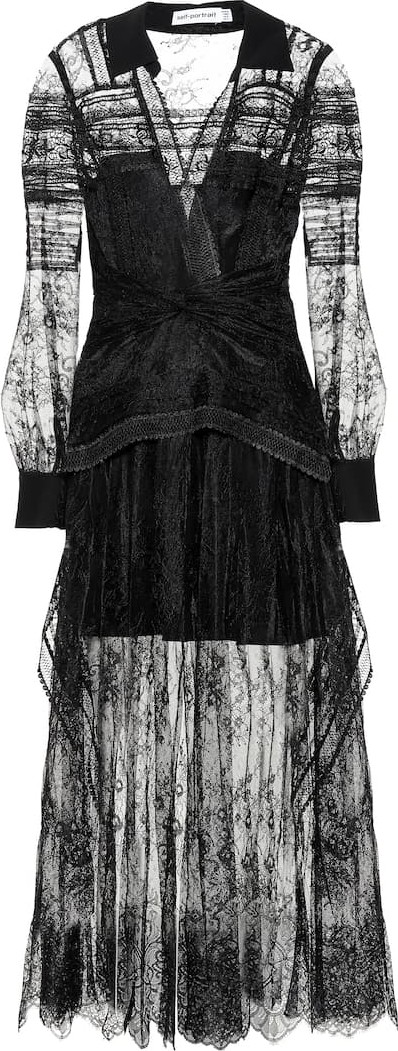 Self Portrait Lace shirt dress