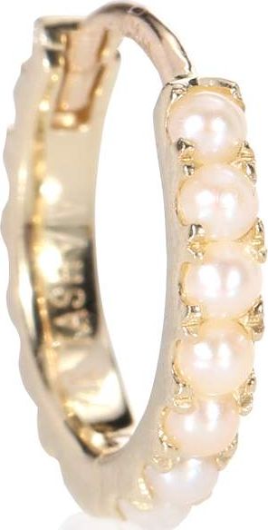 Maria Tash Akoya Pearl Cabochon Eternity 14kt yellow gold earring