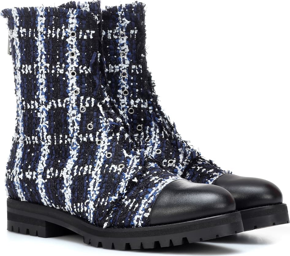 Jimmy Choo Exclusive to Mytheresa – Haze Flat tweed ankle boots