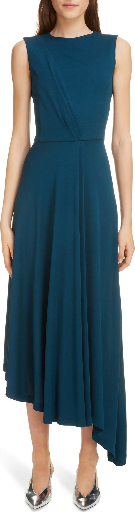 Givenchy Gathered Jersey Midi Dress
