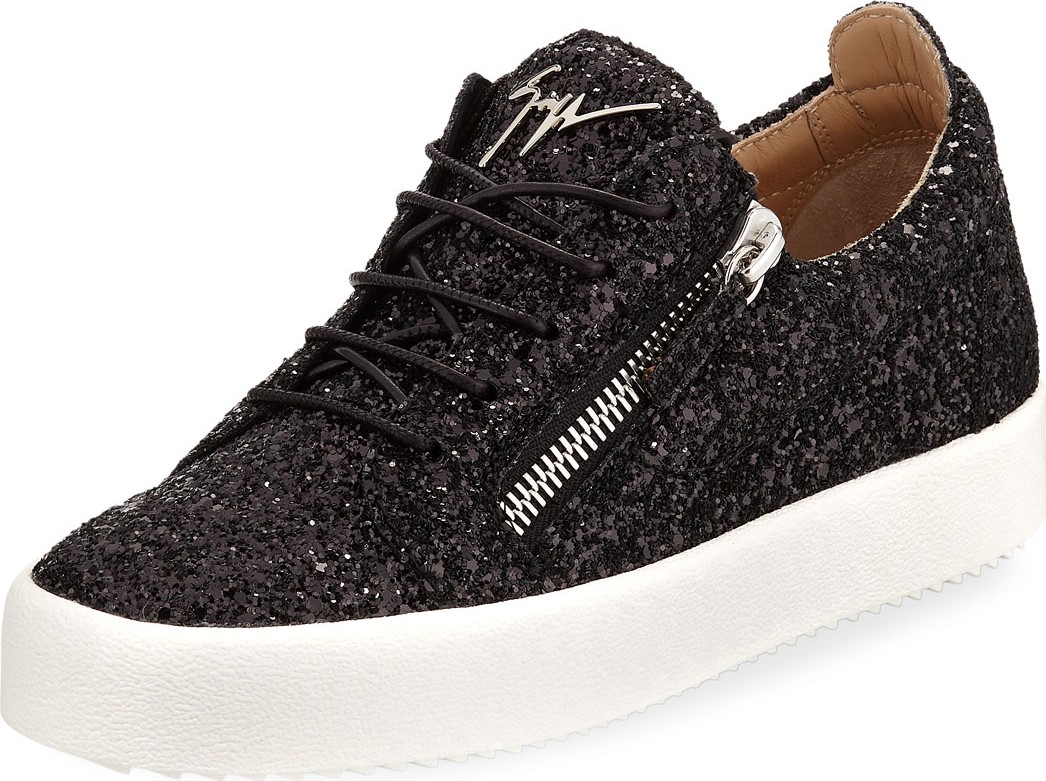 Giuseppe Zanotti May Coarse Glitter Platform Sneakers