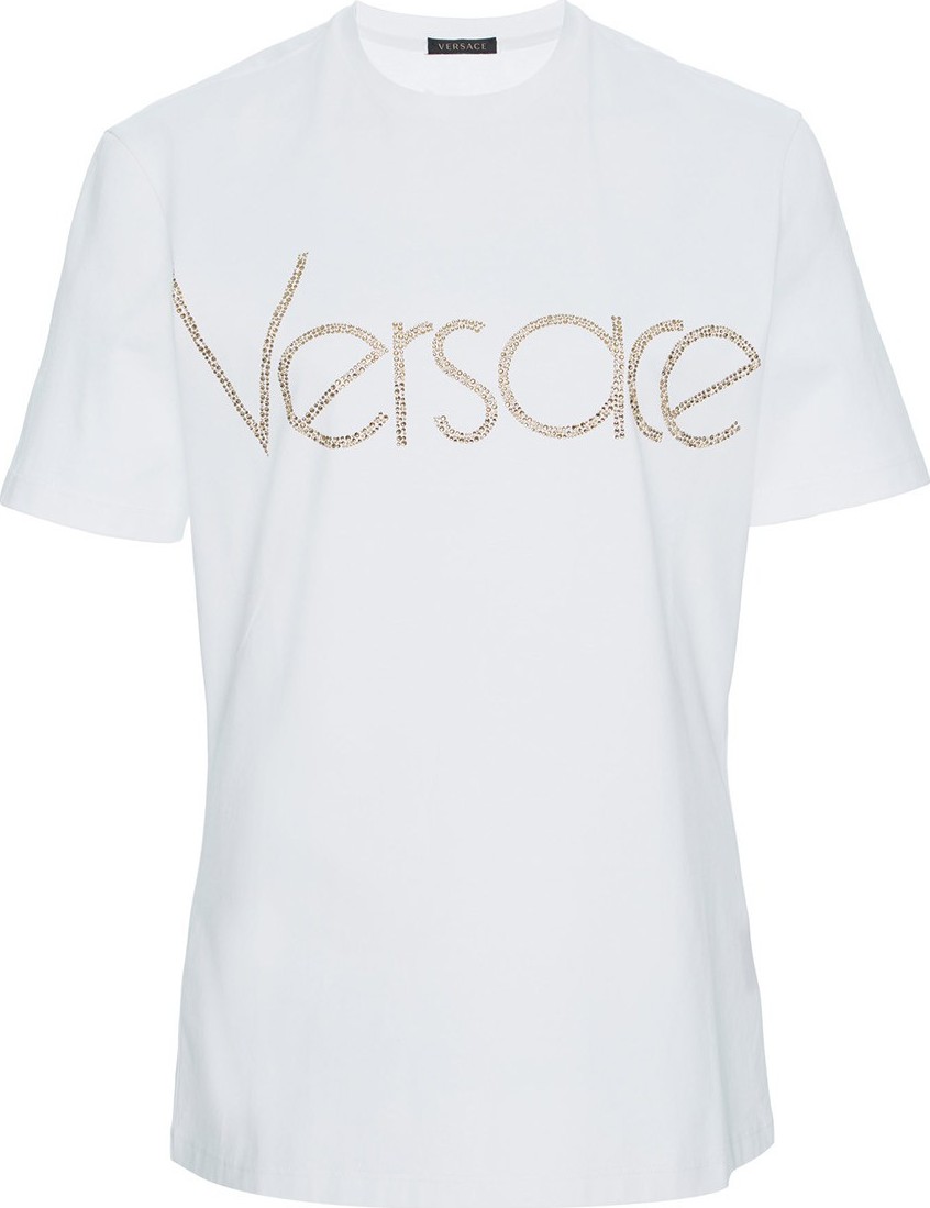 Versace Logo-Front Cotton T-Shirt