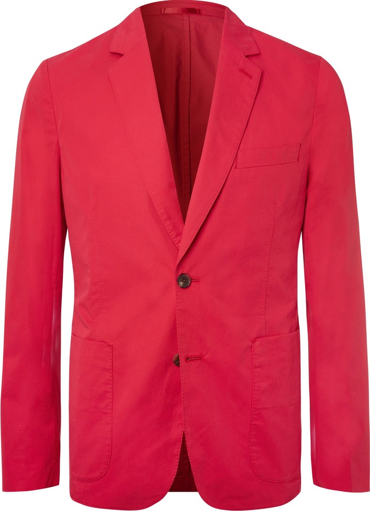 Paul Smith Red Soho Slim-Fit Unstructured Cotton Blazer