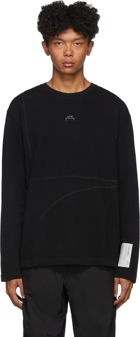 A-Cold-Wall* Black Overlock Long Sleeve T-Shirt