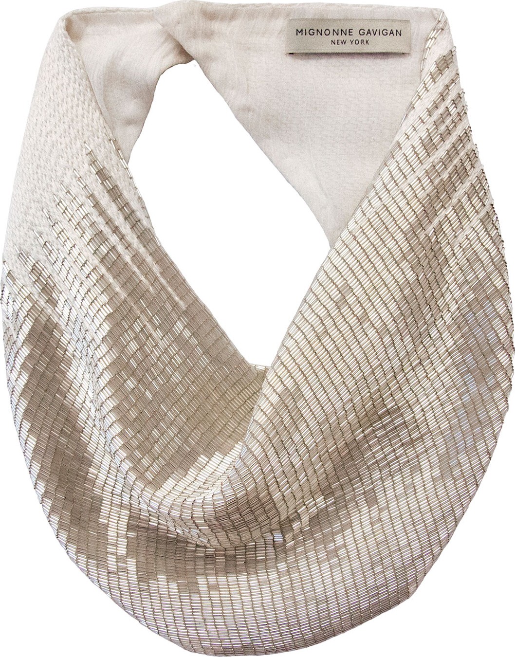 Mignonne Gavigan New York Heidi Beaded Scarf Necklace, White