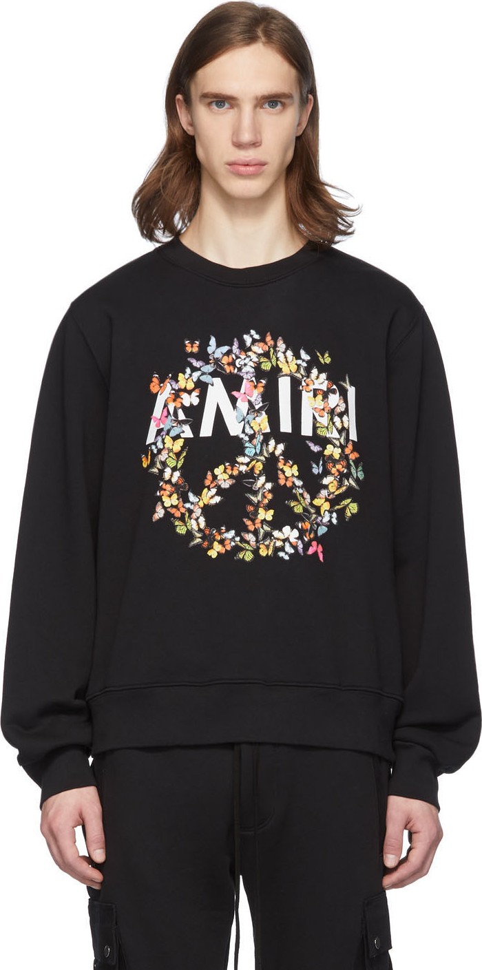 Amiri Black Peace Butterfly Sweatshirt