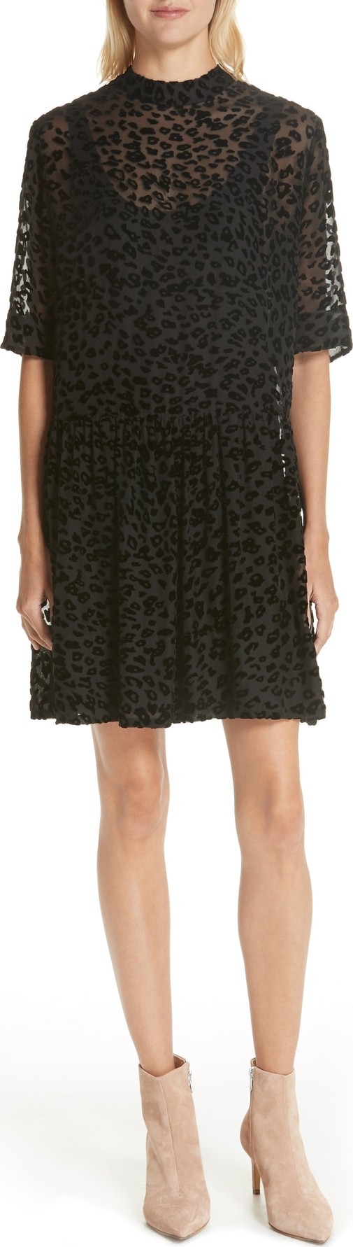 Rag & Bone Gia Devoré Leopard Spot Minidress