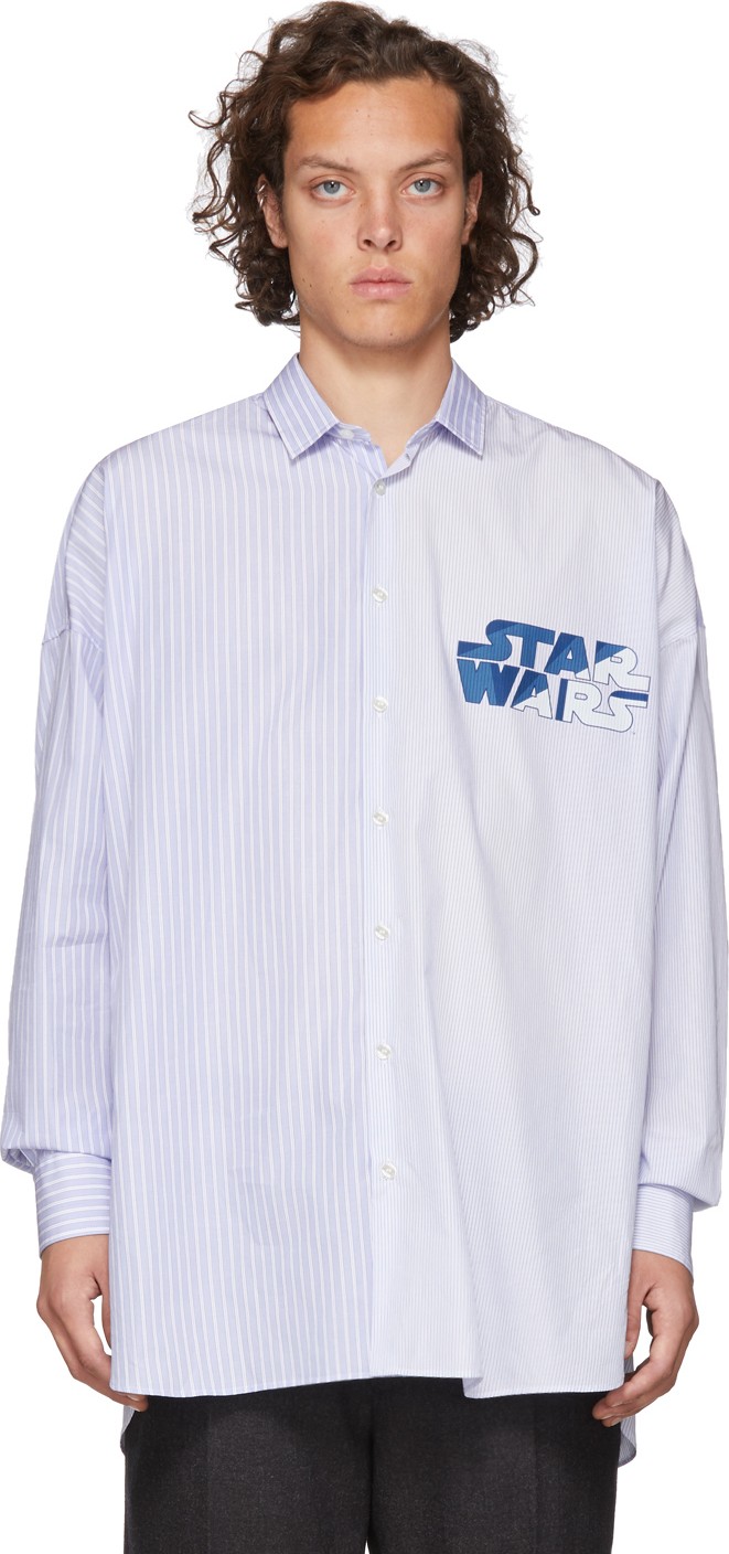 Etro Blue Star Wars Edition Striped Shirt