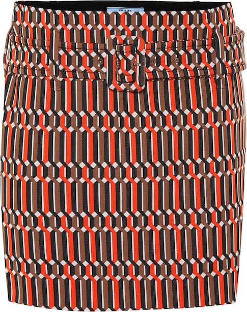 Prada Jacquard miniskirt