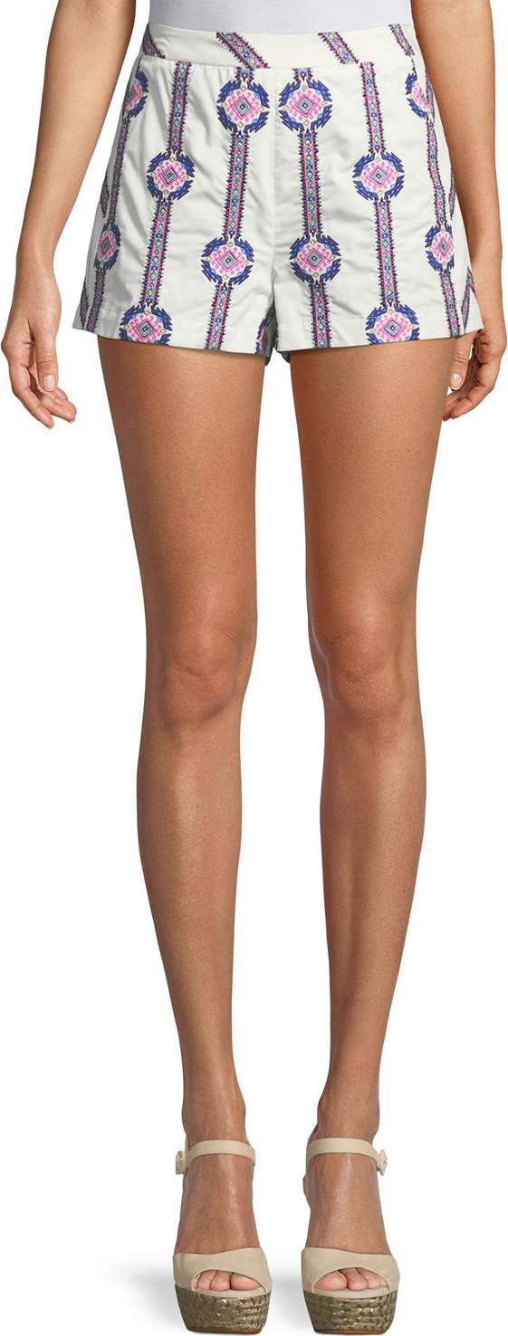 Ramy Brook Jayde Printed Cotton Shorts