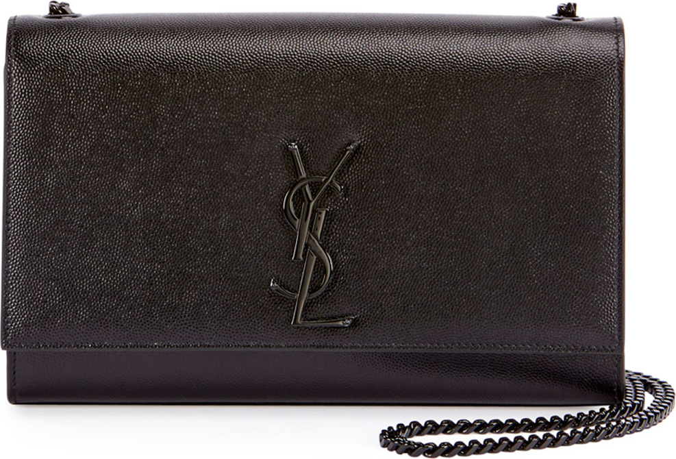 Saint Laurent Monogram YSL Kate Medium Chain Bag, Black