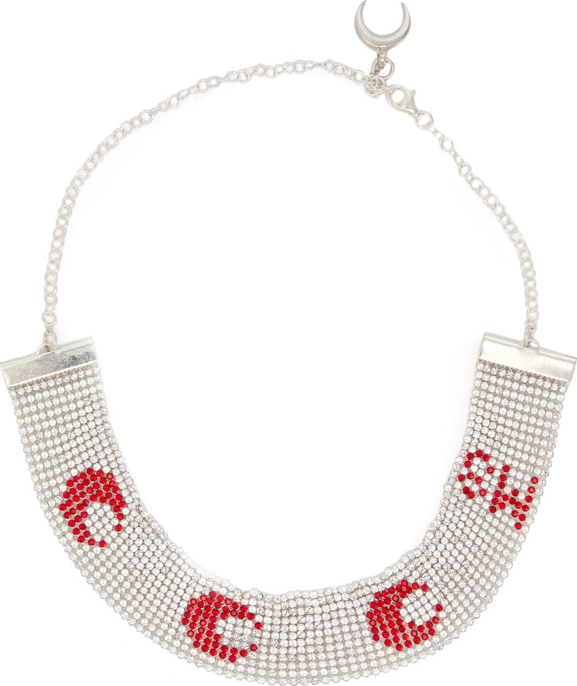 Marine Serre Swarovski-embellished choker