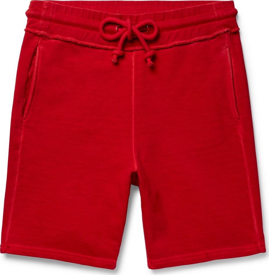 Maison Margiela Garment-Dyed Loopback Cotton-Jersey Drawstring Shorts