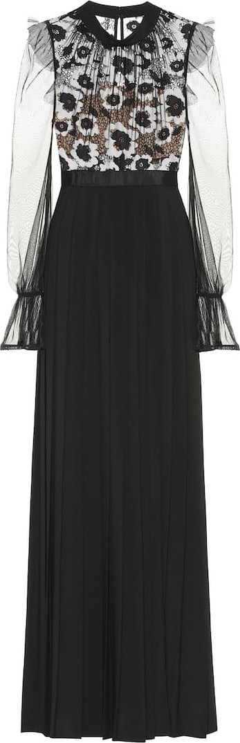 Self Portrait Guipure lace maxi dress