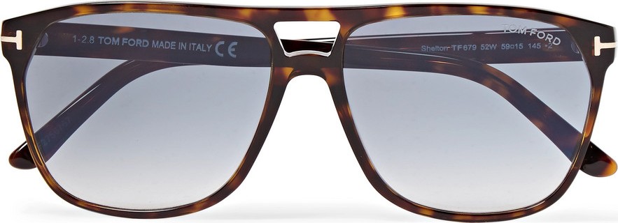 TOM FORD Shelton Square-Frame Tortoiseshell Acetate Sunglasses