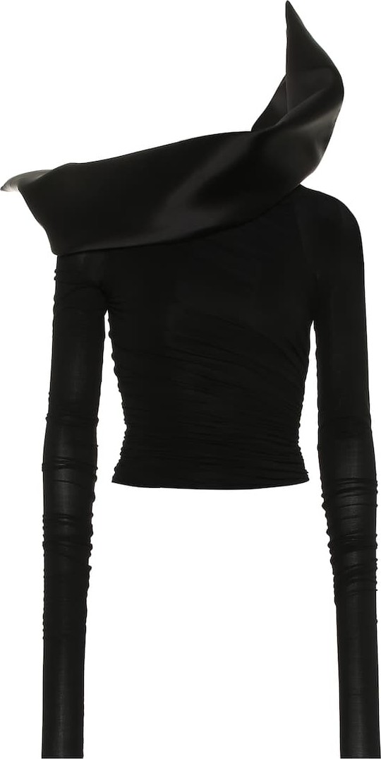 Rick Owens Stretch cupro and satin top