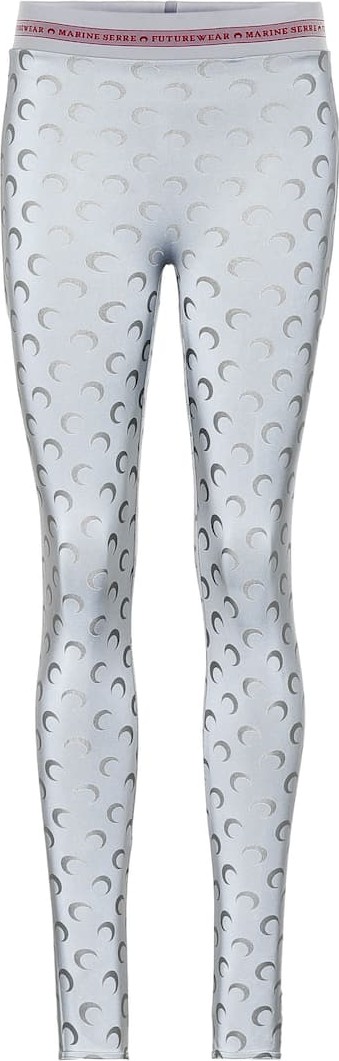 Marine Serre Printed stretch-jersey tights