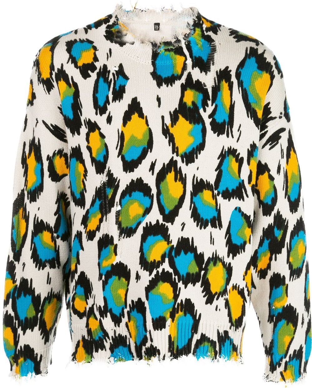 R13 Knitted leopard print jumper