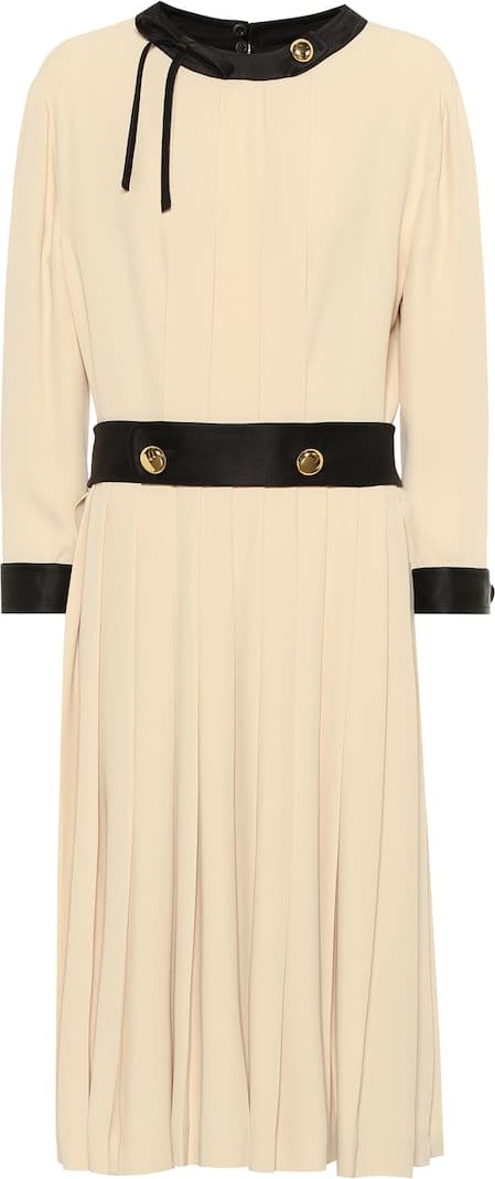 Prada Pleated crêpe dress