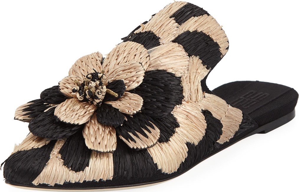 Sanayi 313 Boschetta Embroidered Raffia Mules