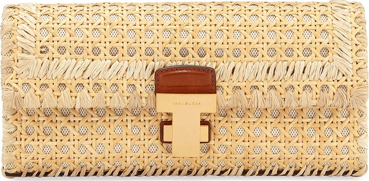 Tory Burch Juliette Rattan Clutch Bag