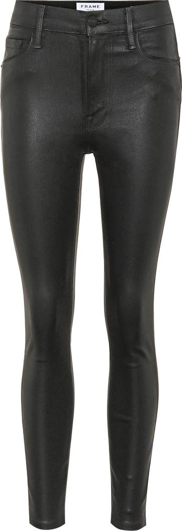 FRAME DENIM Ali high-rise coated jeans