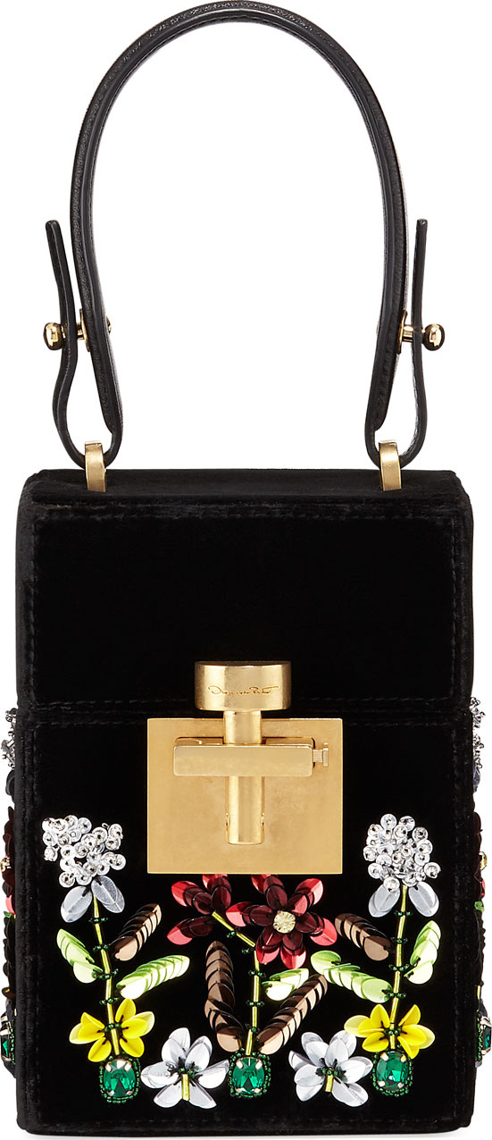 Oscar De La Renta Albi Mini Box Top-Handle Bag