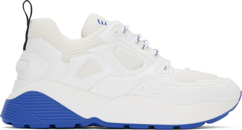 Stella McCartney White & Blue Eclypse Sneakers