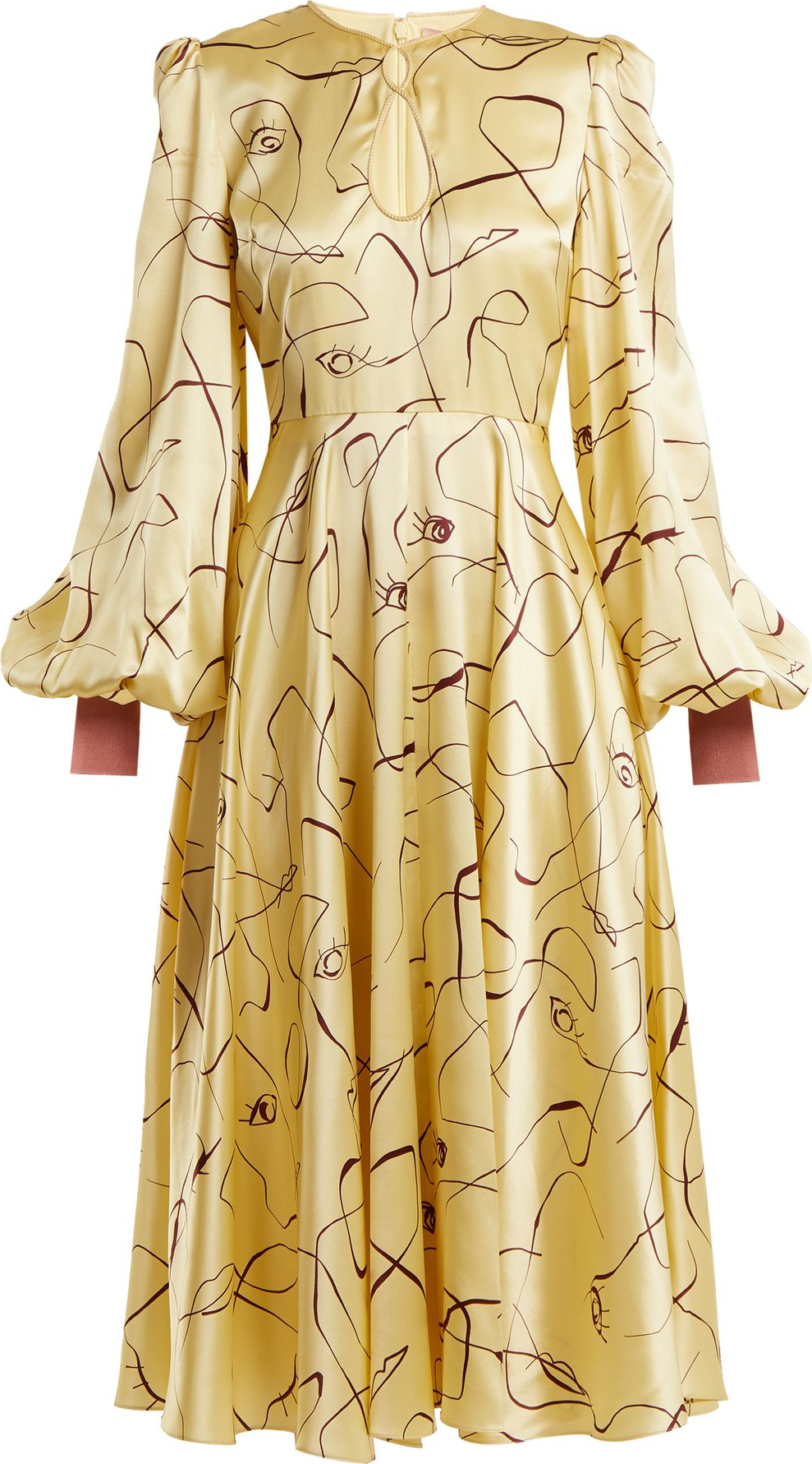 Roksanda Herona abstract-print silk-satin dress