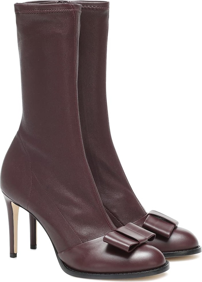 Victoria Beckham Onyx 90 leather ankle boots