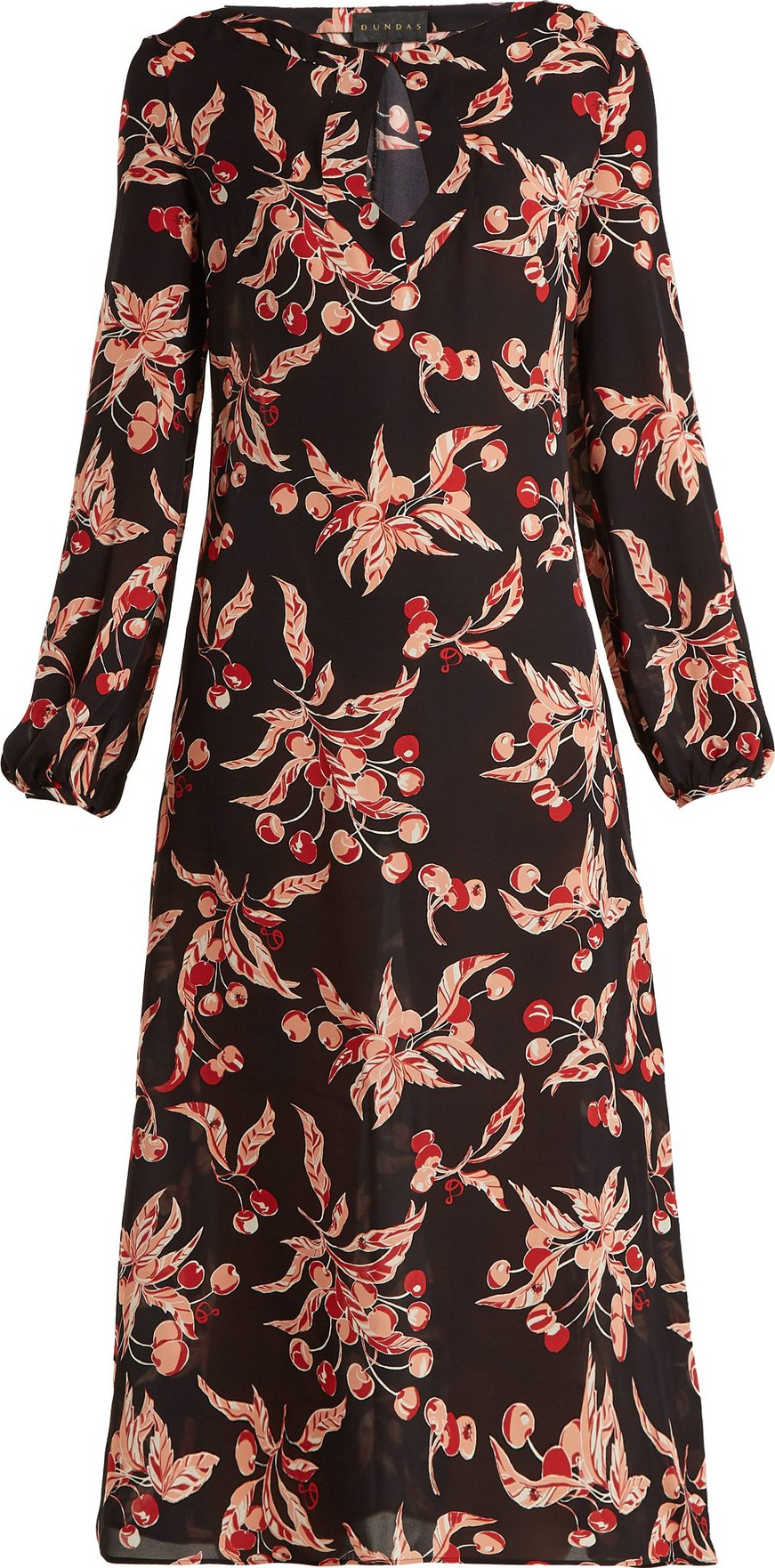 Dundas Printed silk georgette midi dress