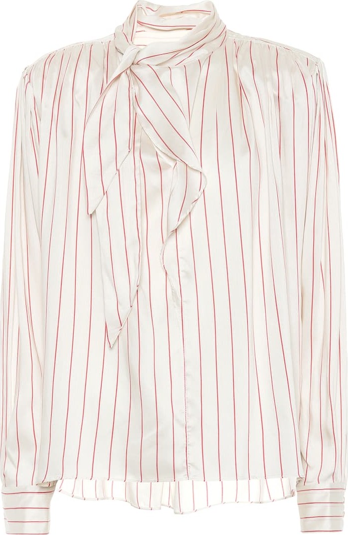 Isabel Marant Ogi striped silk-blend blouse
