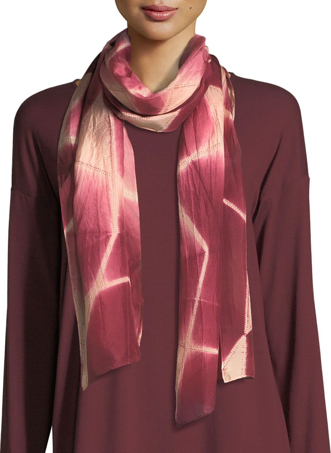 Eileen Fisher Spatial Silk Shibori Scarf