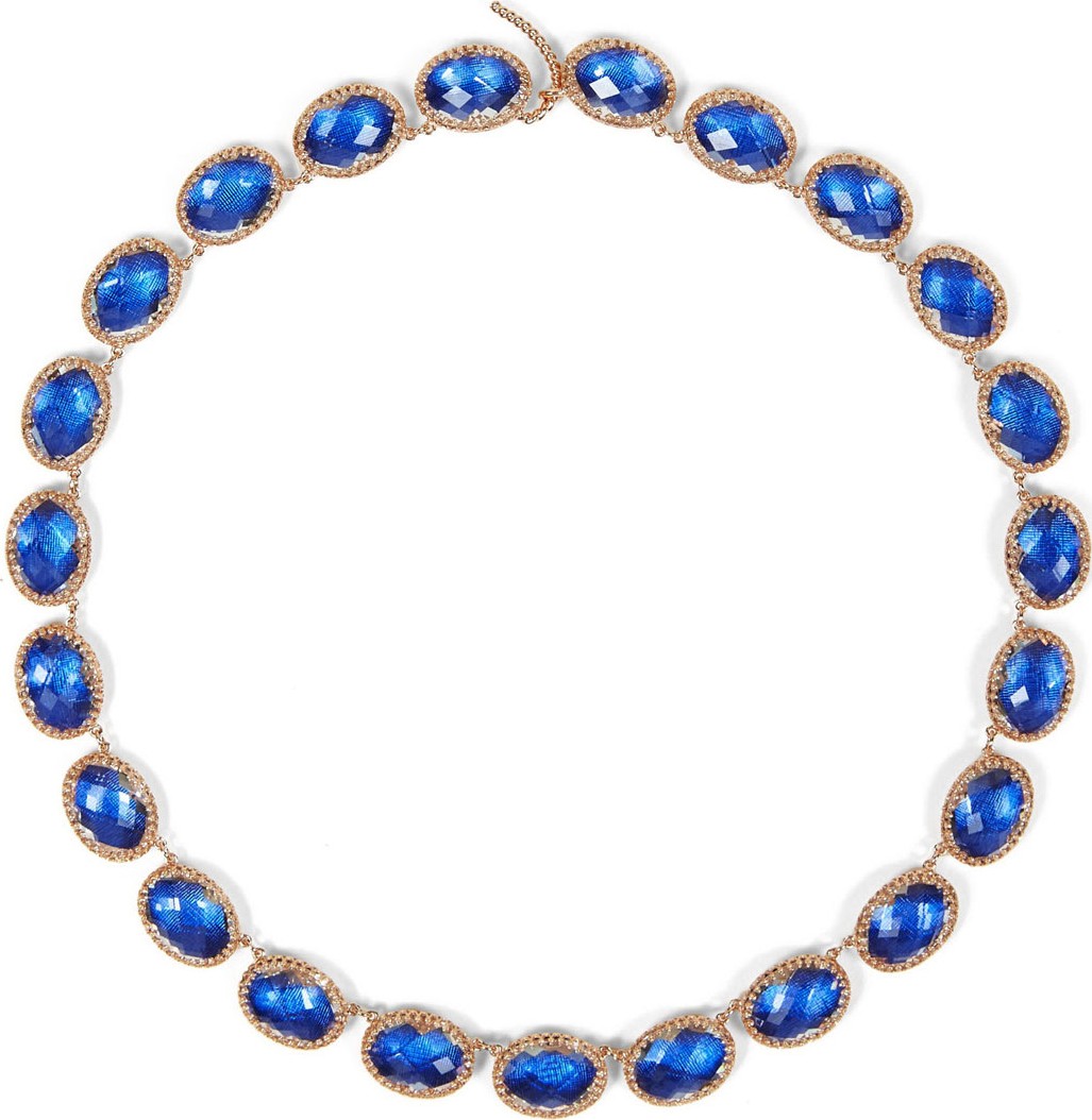 Larkspur & Hawk Lily Riviere Necklace, Cobalt