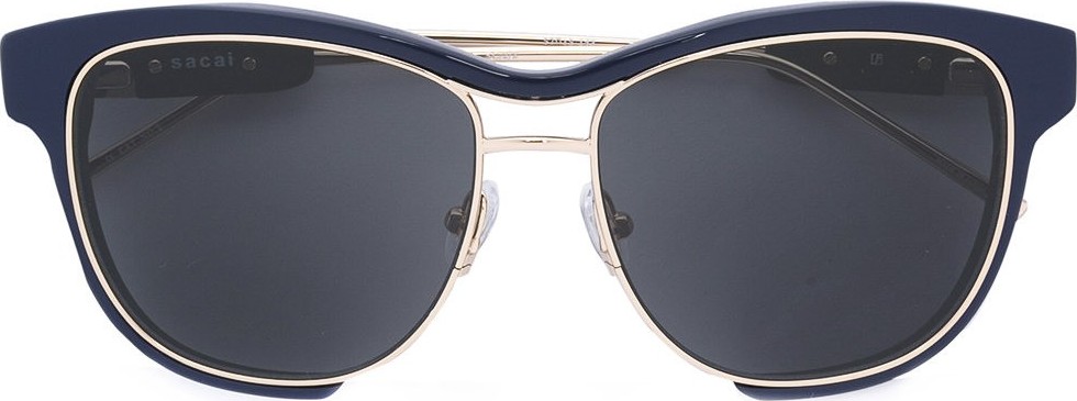 Sacai Linda Farrow x Sacai square frame sunglasses