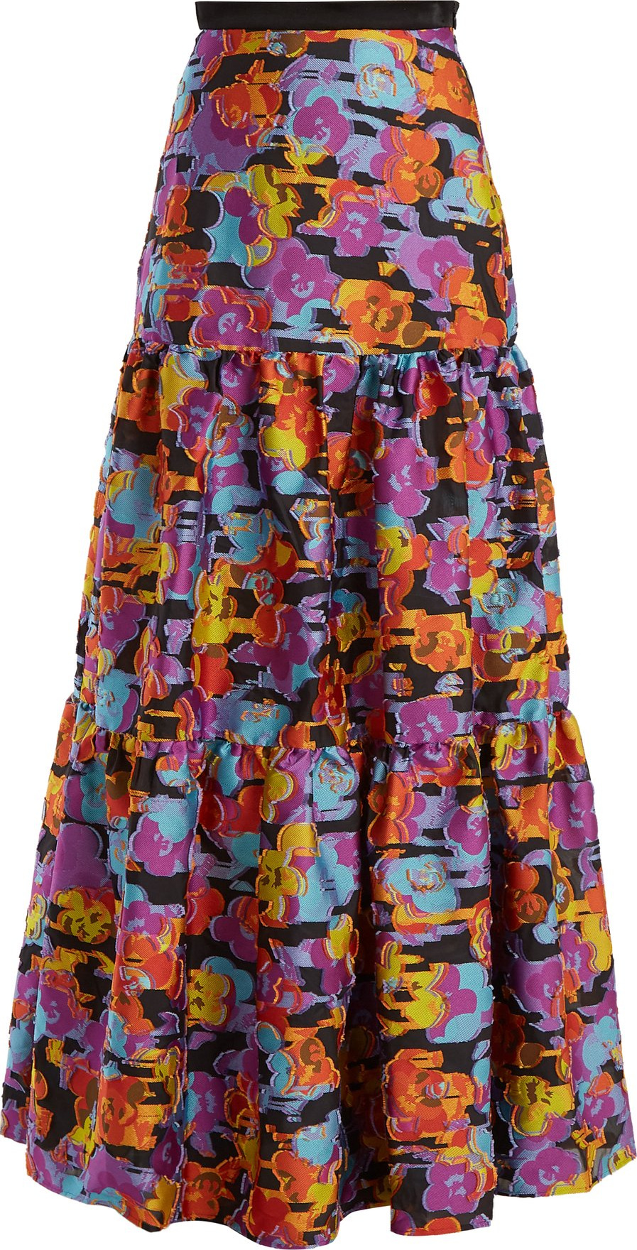 Mary Katrantzou Bridge floral fil-coupé skirt