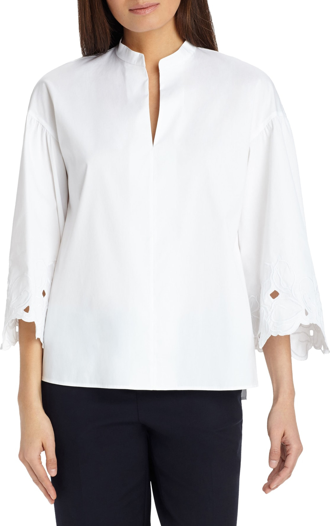 Lafayette 148 New York Carla Embroidered Blouse