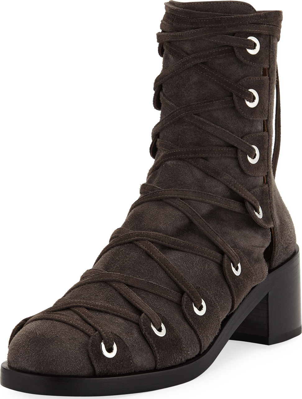 Laurence Dacade Suede Open-Side Combat Boot