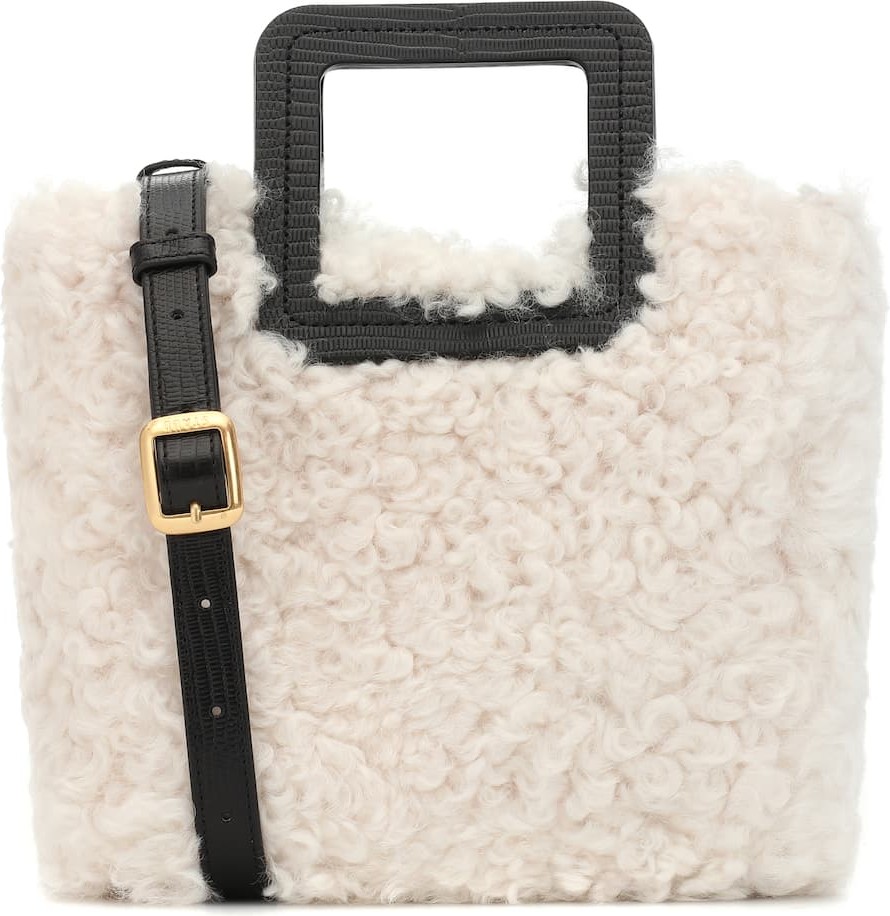 Staud Shirley Mini shearling tote