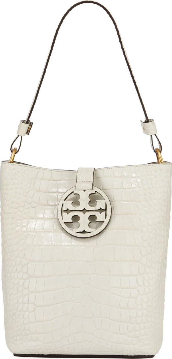 Tory Burch Miller Embossed Leather Hobo Bag
